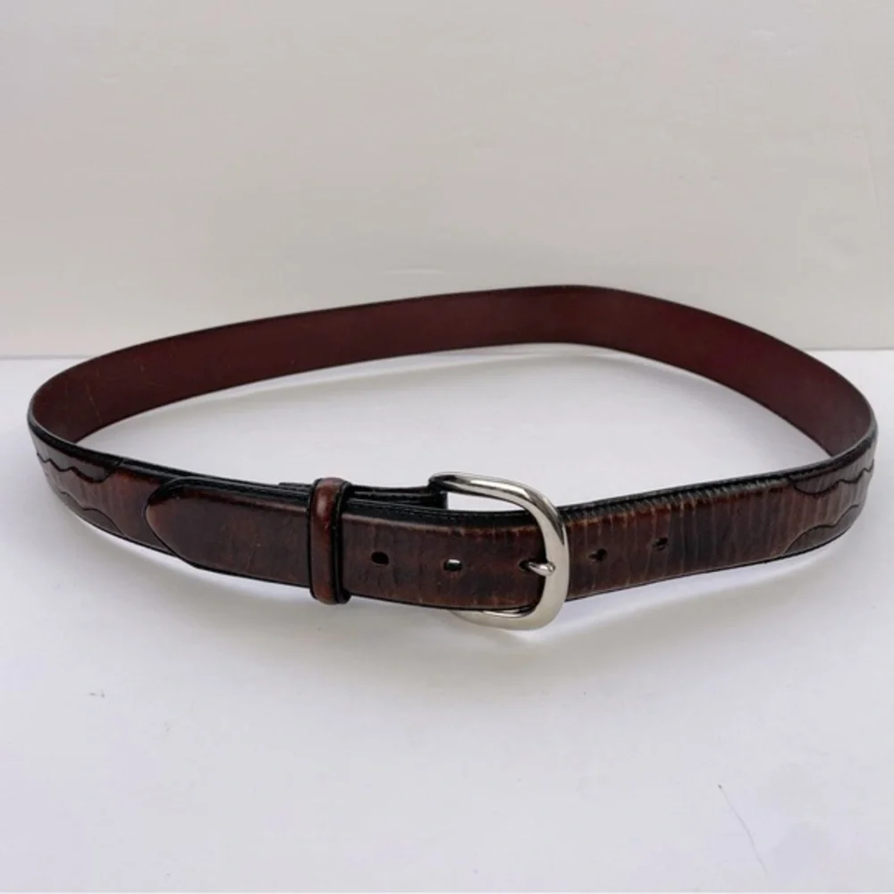 Silver Creek Western Brown Leather‎ Belt